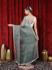 Hand Embroidered Tissue Saree