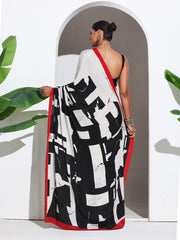 Digital Printed Crepe Saree