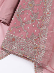 Embroidered Tissue Unstitched Suit With Dupatta