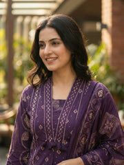 Printed Cotton Blend Kurta With Pant & Dupatta