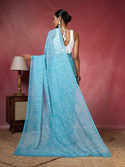 Bandhani Printed Chiffon Saree