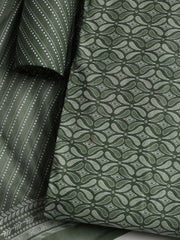 Printed Cotton Blend Unstitched Suit With Dupatta