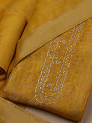 Kanjeevaram Chanderi Unstitched Suit With Dupatta
