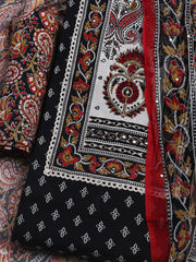 Embroidered Cotton Blend Unstitched Suit With Dupatta