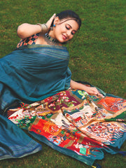 Printed Tussar Saree