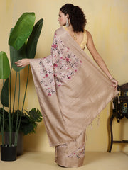 Digital Printed Tussar Saree