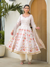 Embroidered Art Silk Kurta With Pant & Dupatta