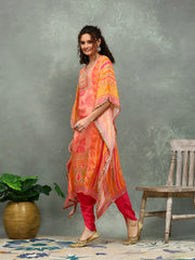 Printed Chinon Kurta With pants