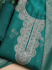 Kanjeevaram Chanderi Unstitched Suit With Dupatta