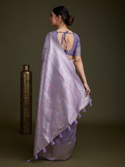 Zari Jaal Woven Art Silk Saree