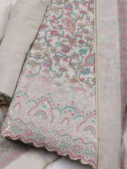 Printed Muslin Unstitched Suit With Dupatta