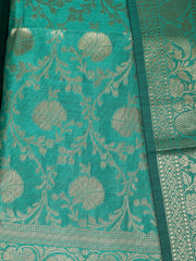 Woven Design Chanderi Unstitched Suit With Pant & Dupatta