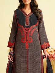 Printed Crepe Unstitched Suit With Pant & Dupatta