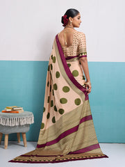 Printed Satin Saree