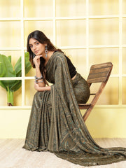 Digital Printed Crepe Saree