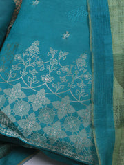 Zardozi Art Silk Unstitched Suit Piece With Dupatta