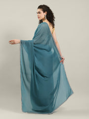 Plain Georgette Saree