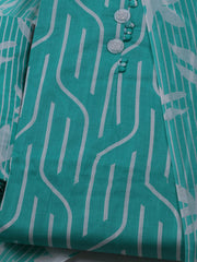 Printed Cotton Blend Unstitched Suit With Dupatta