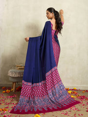 Printed Satin Saree