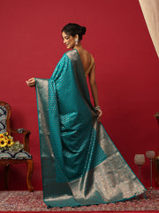 Woven Design Art Silk Firozee Saree