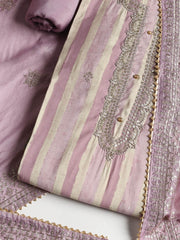 Sequence Work Chanderi Unstitched Suit With Dupatta