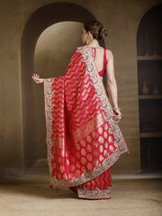 Embroidered Dola Silk Saree