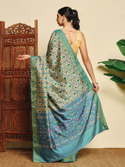 Digital Printed Art Silk Saree