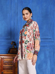 Printed Crepe Kurta