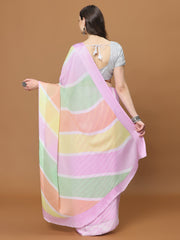 Floral Printed Chiffon Woven Saree