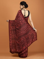 Digital Printed Crepe Woven Saree