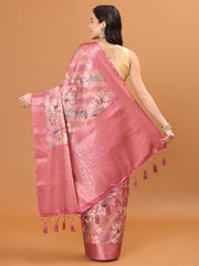 Digital Floral Printed Handloom Saree