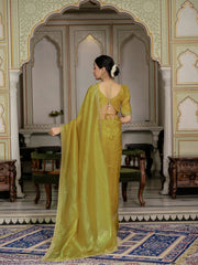 Embroidered Crush Saree