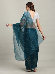 Sequence Embroidery Tissue Saree