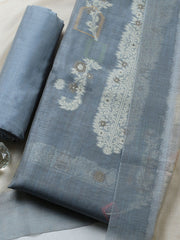 Printed Chanderi Ustitched Suit With Pant & Dupatta