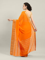 Zari Border Chiffon Woven Saree