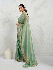 Embroidered Chiffon Saree