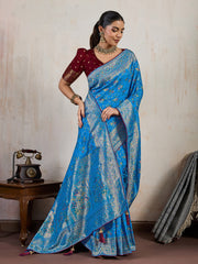 Woven Design Pashmina Saree