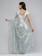 Swarovski Border Art-Chiffon Printed Saree