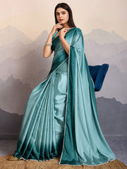 Embroidered Crepe Saree