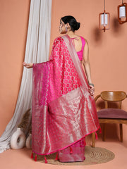 Woven Design Satin Saree
