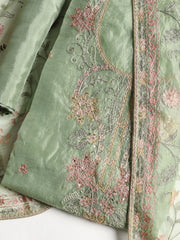 Embroidered Tissue Unstitched Suit With Dupatta