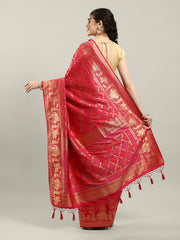 Zari Jaal Art Silk Woven Saree