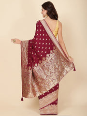 Cutdana Embroidery Dola Handloom Saree