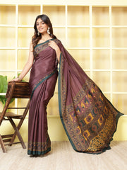 Digital Printed Crepe Saree