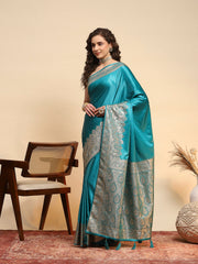 Woven Design Satin Saree