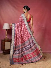 Printed Art-Tusser Saree