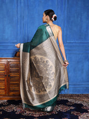 Zaari Jaal Tussar Saree