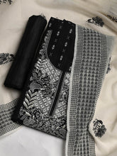Embroidered Cotton Blend Unstitched Suit With Dupatta