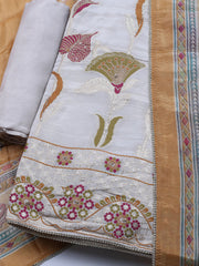 Woven Tissue Unstitched Suit With Dupatta