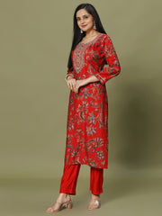 Digital Printed Muslin Kurta With Pants